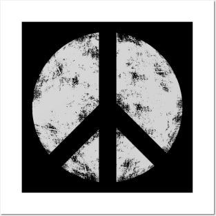 peace sign , peace symbol for hippie white color Posters and Art